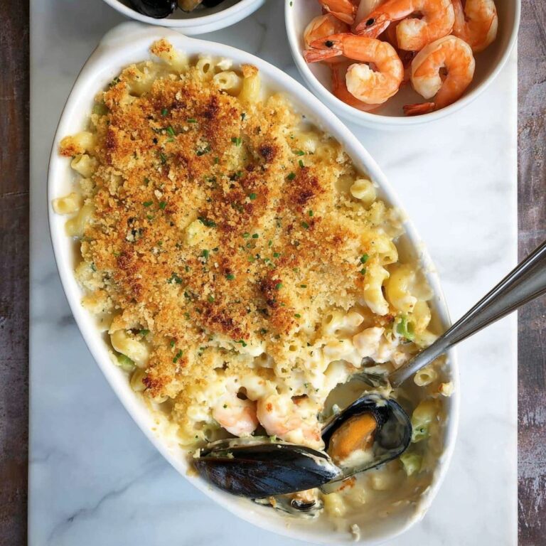 Creamy Seafood Pasta Bake Recipe