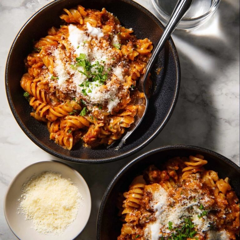 One Pot Creamy Tomato Beef Pasta Recipe