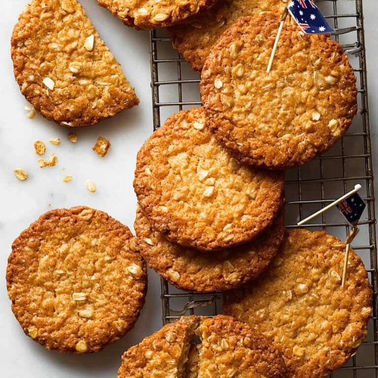 Anzac Biscuits (Golden Oatmeal Cookies) Recipe