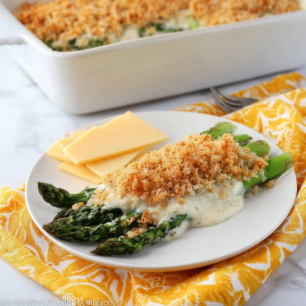 Cheesy Roasted Asparagus Casserole Recipe - Recipe Image
