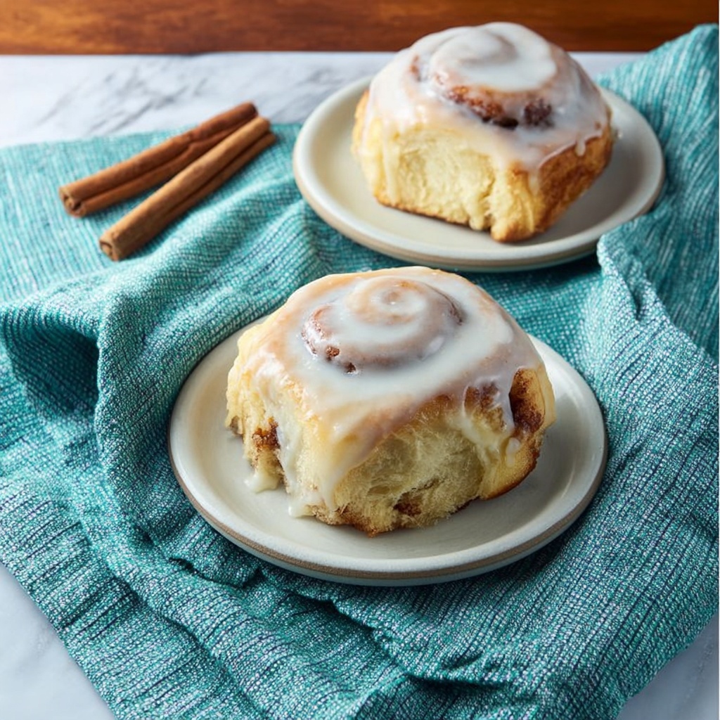 Cinnamon Rolls with Heavy Cream and Cream Cheese Icing Recipe - Recipe Image