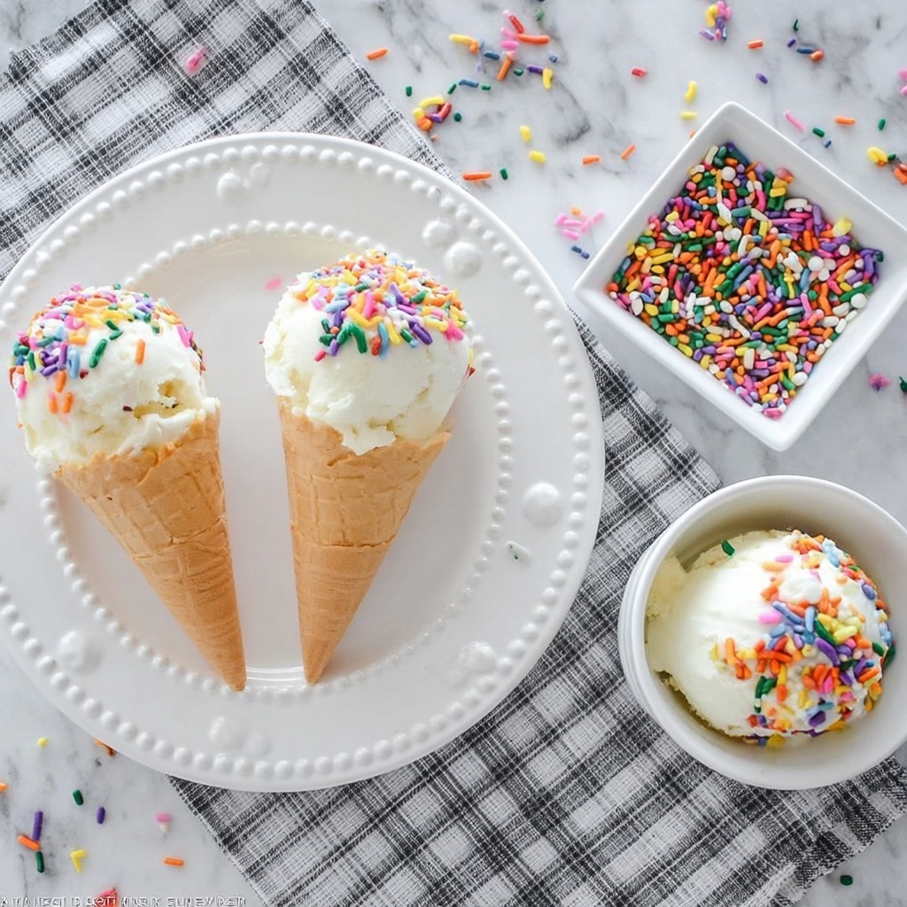 Ice Cream Cone White Chocolate Cocoa Bombs Recipe - Recipe Image