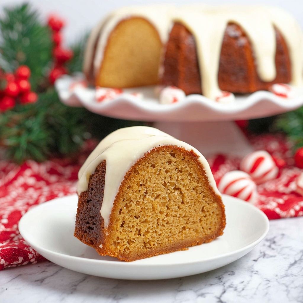Gingerbread Bundt Cake with Cream Cheese Frosting Recipe - Recipe Image