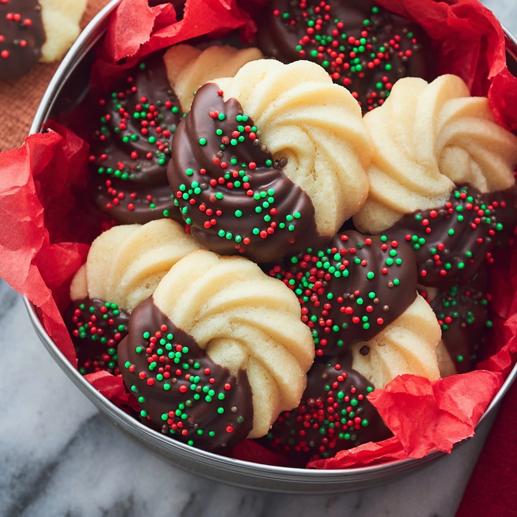 Buttery Piping-Style Sugar Cookies with Optional Chocolate and Sprinkles Recipe - Recipe Image