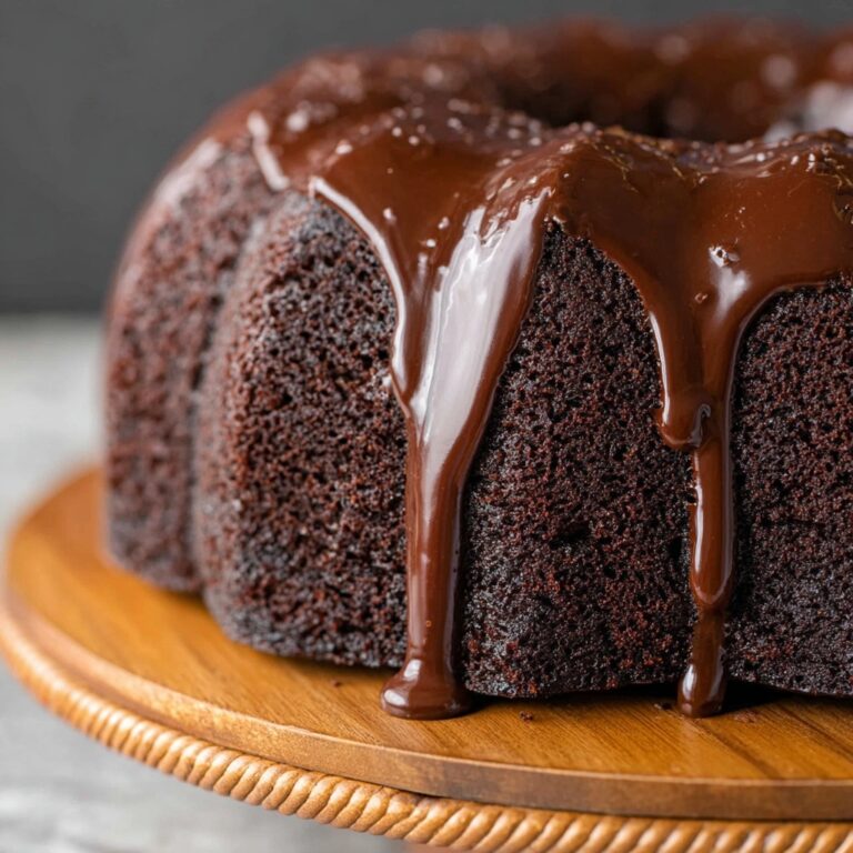 Chocolate Chip Brownie Bundt Cake with Rich Chocolate Ganache Recipe