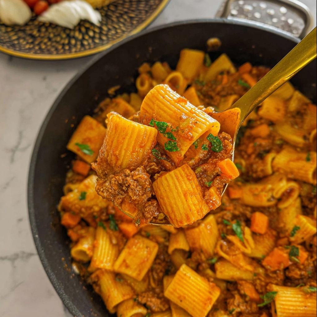 Rigatoni Bolognese Recipe - Recipe Image