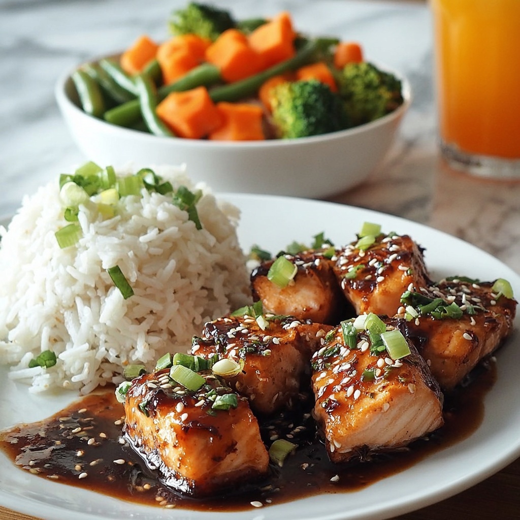 Honey Garlic Salmon Bites Recipe - Recipe Image
