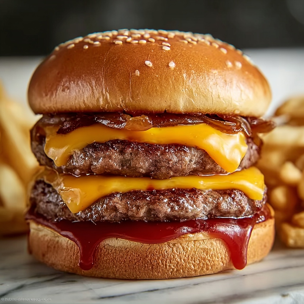 Irresistible Smash Burger with Crispy Bacon and Melty Cheddar Recipe - Recipe Image