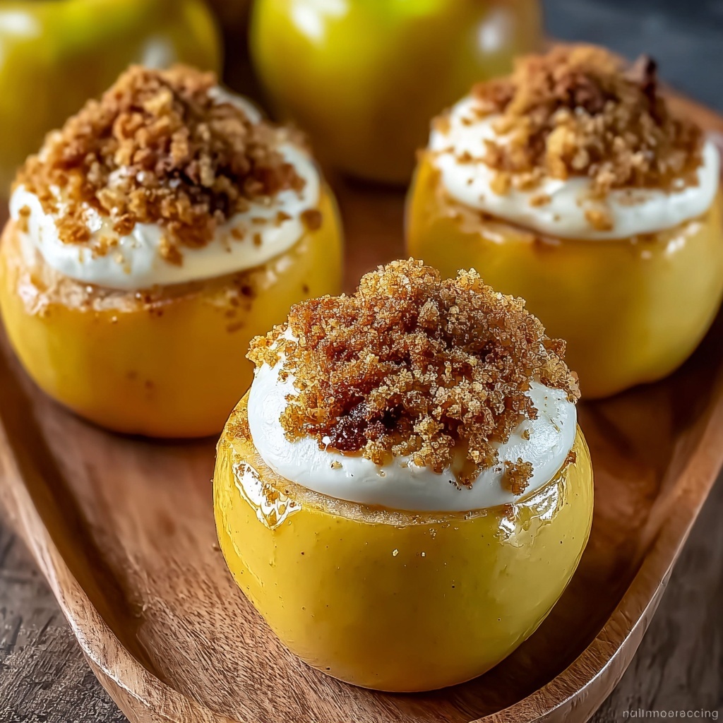 Irresistibly Creamy Cheesecake Stuffed Baked Apples Recipe - Recipe Image