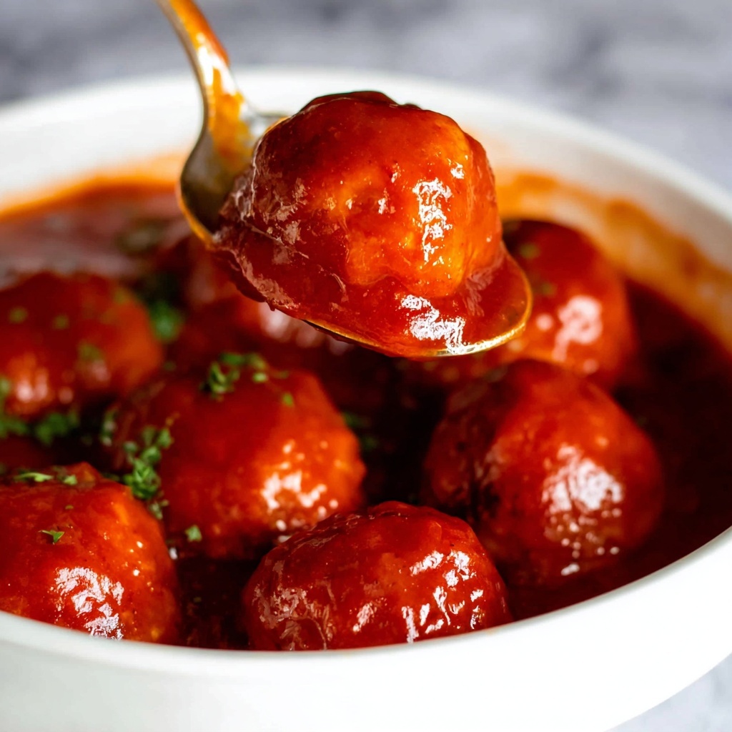 Cranberry BBQ Crockpot Meatballs Recipe - Recipe Image
