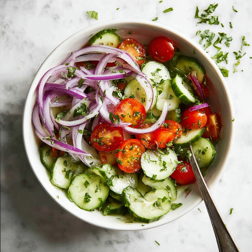 Simple Tomato Cucumber Salad Recipe - Recipe Image