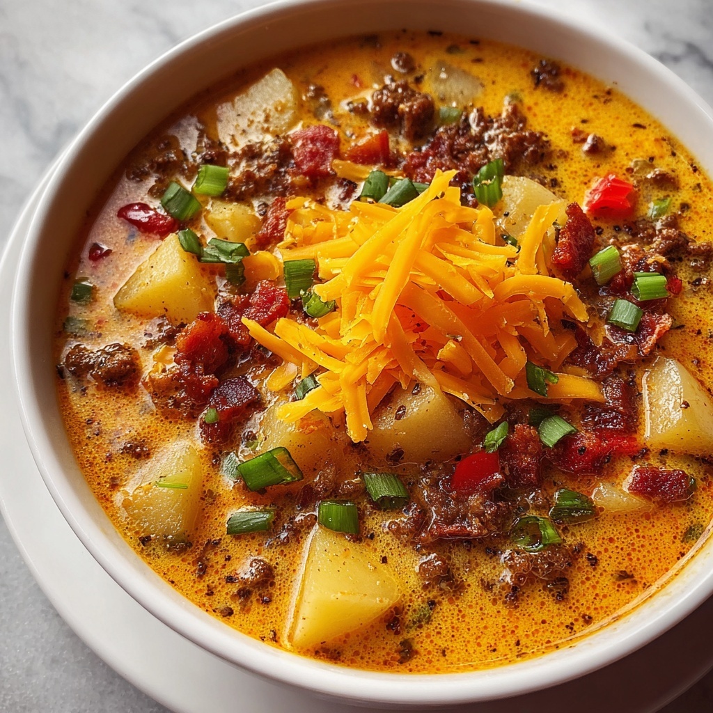 Bacon Cheeseburger Soup Recipe - Recipe Image