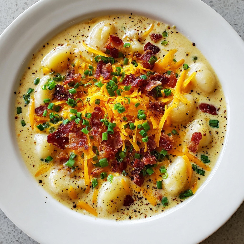 Bacon Cheddar Gnocchi Soup Recipe - Recipe Image