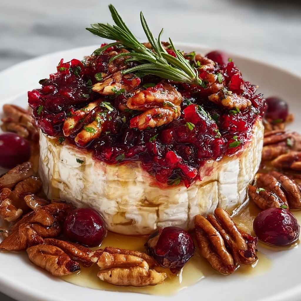 Cranberry Pecan Baked Brie Recipe - Recipe Image
