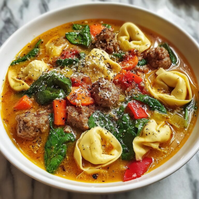 Hearty Dutch Oven Sausage Tortellini Soup Recipe