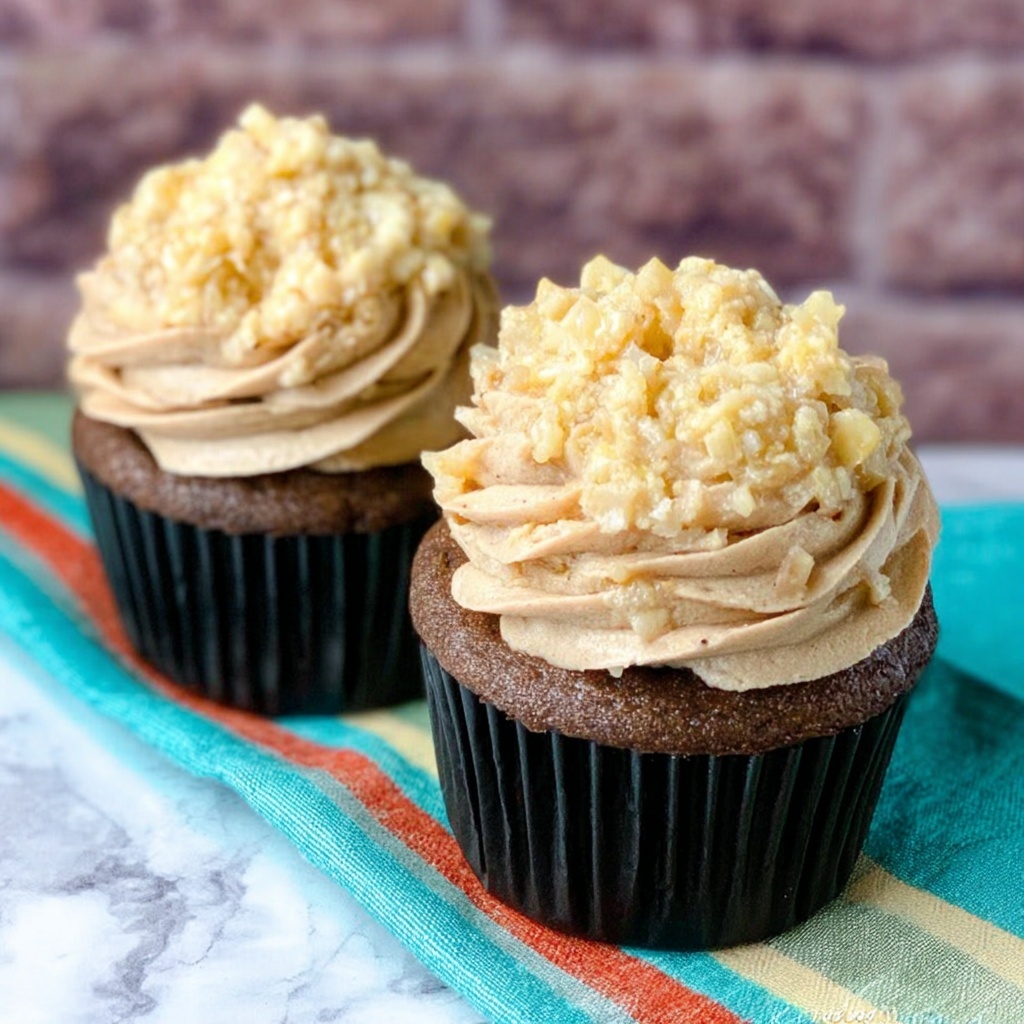 German Chocolate Cupcakes Recipe - Recipe Image