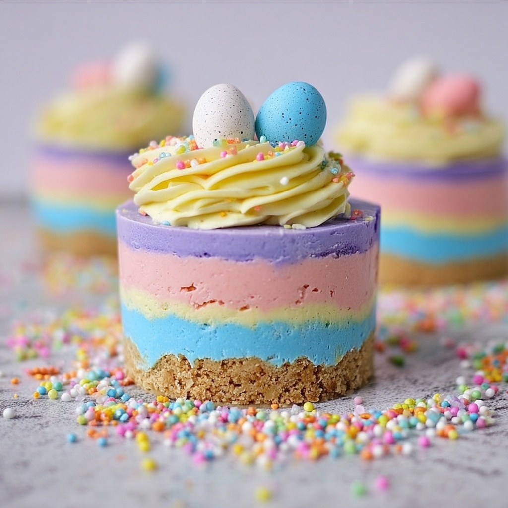 Mini Easter Cheesecakes Recipe - Recipe Image