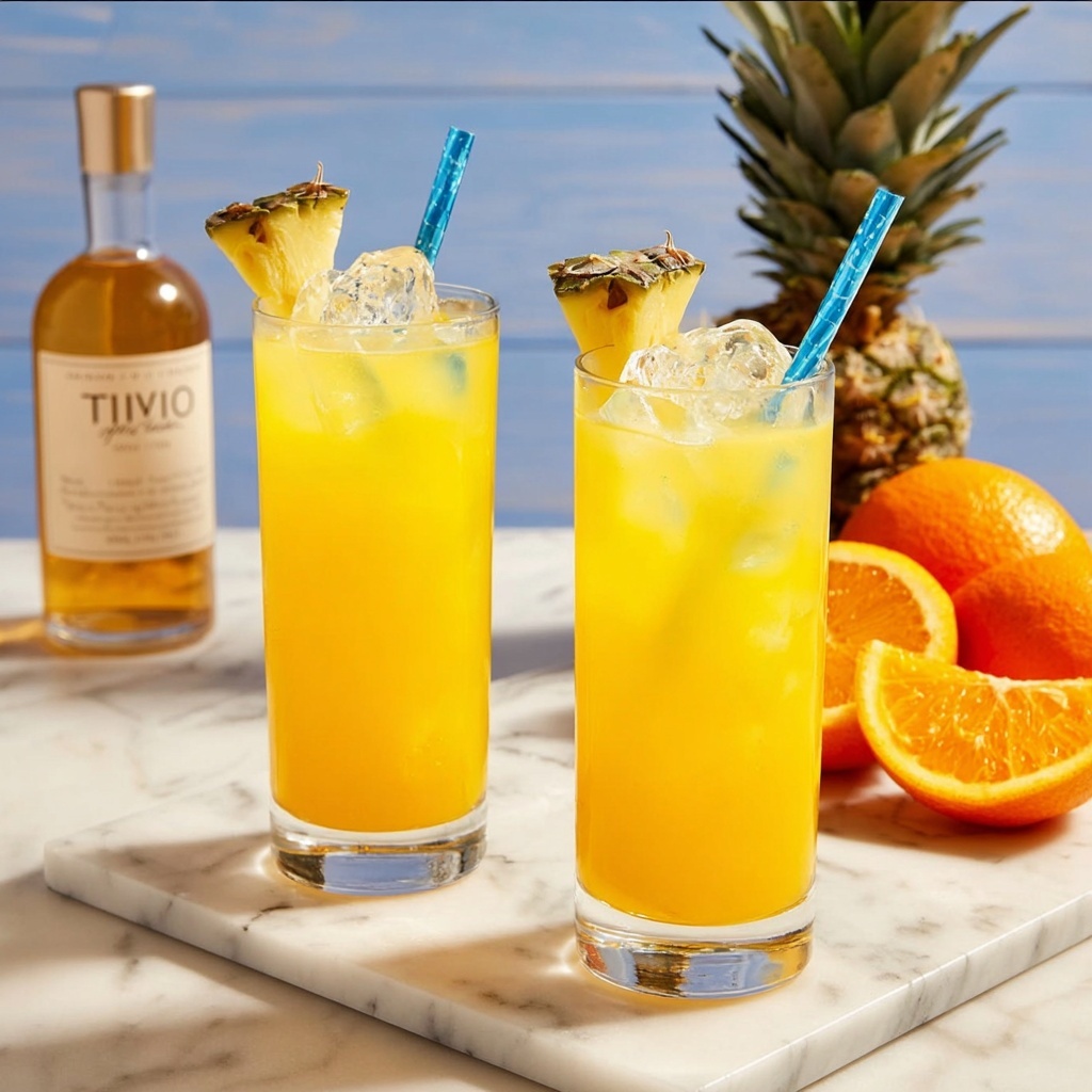 Pineapple Screwdriver Drink Recipe - Recipe Image