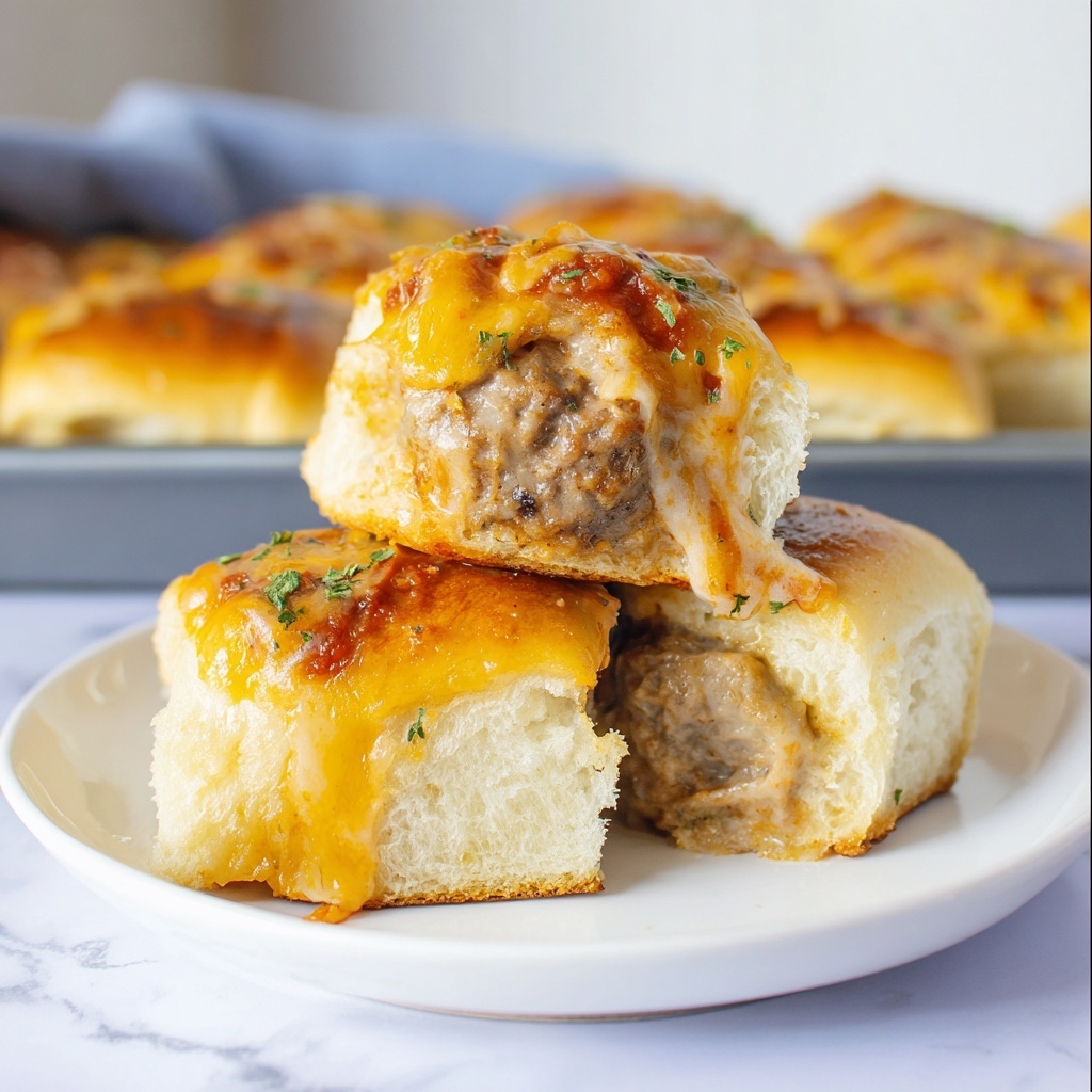 Meatball Sliders with Garlic Butter and Mozzarella Recipe - Recipe Image