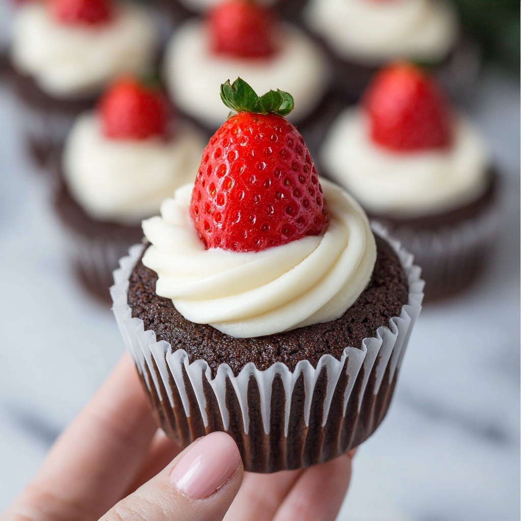Santa Hat Cupcakes Recipe - Recipe Image