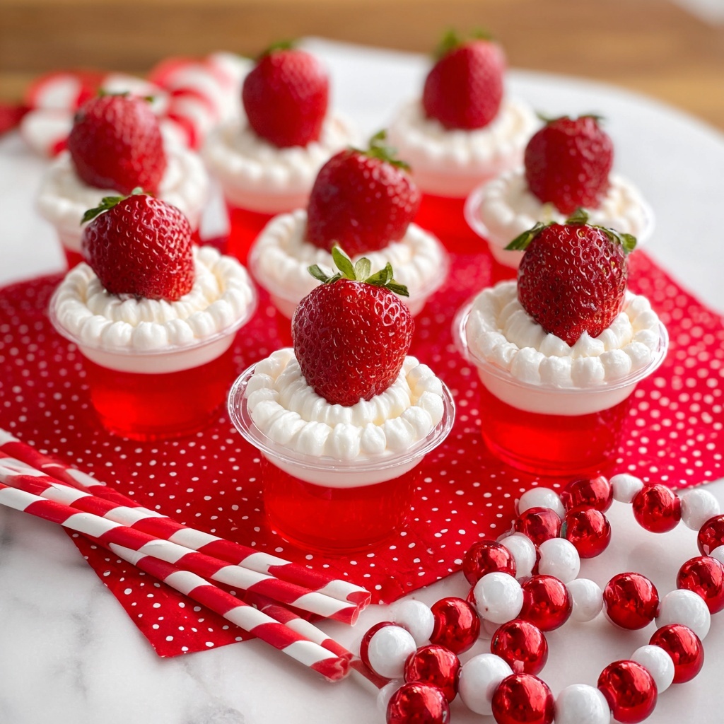 Santa Hat Jello Shots Recipe - Recipe Image