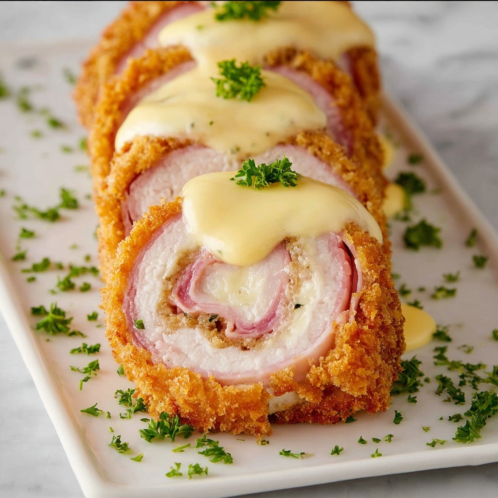 Chicken Cordon Bleu with Dijon Cream Sauce Recipe - Recipe Image
