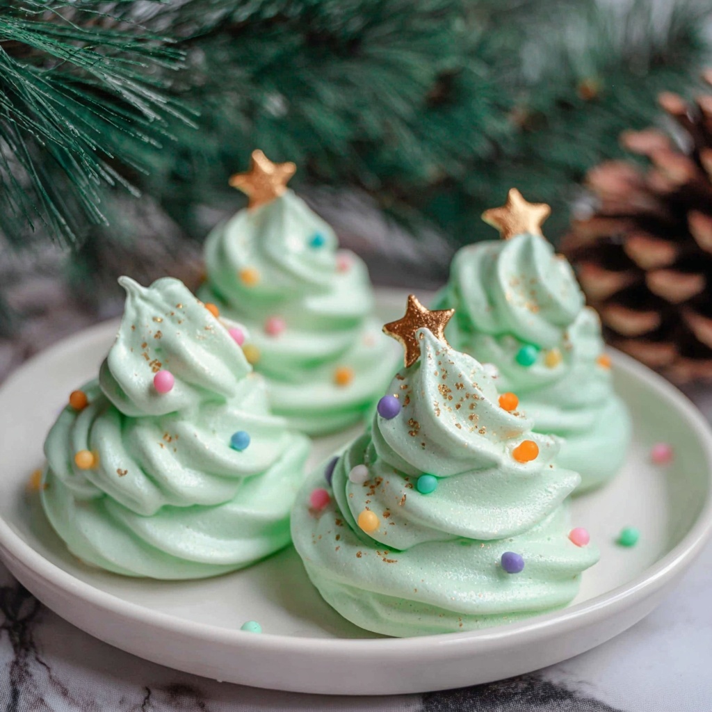Festive Christmas Meringue Cookies Recipe - Recipe Image