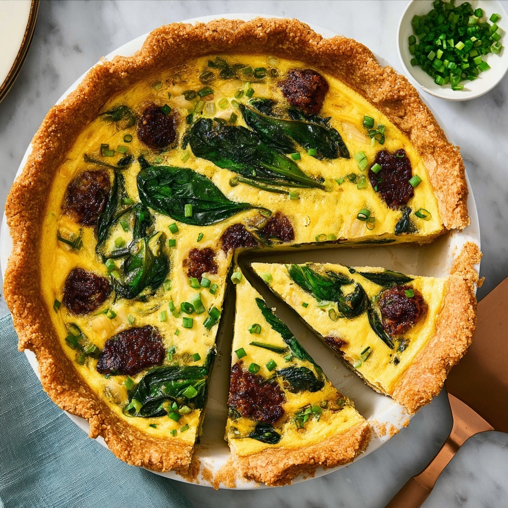 Sausage Spinach Quiche Recipe - Recipe Image