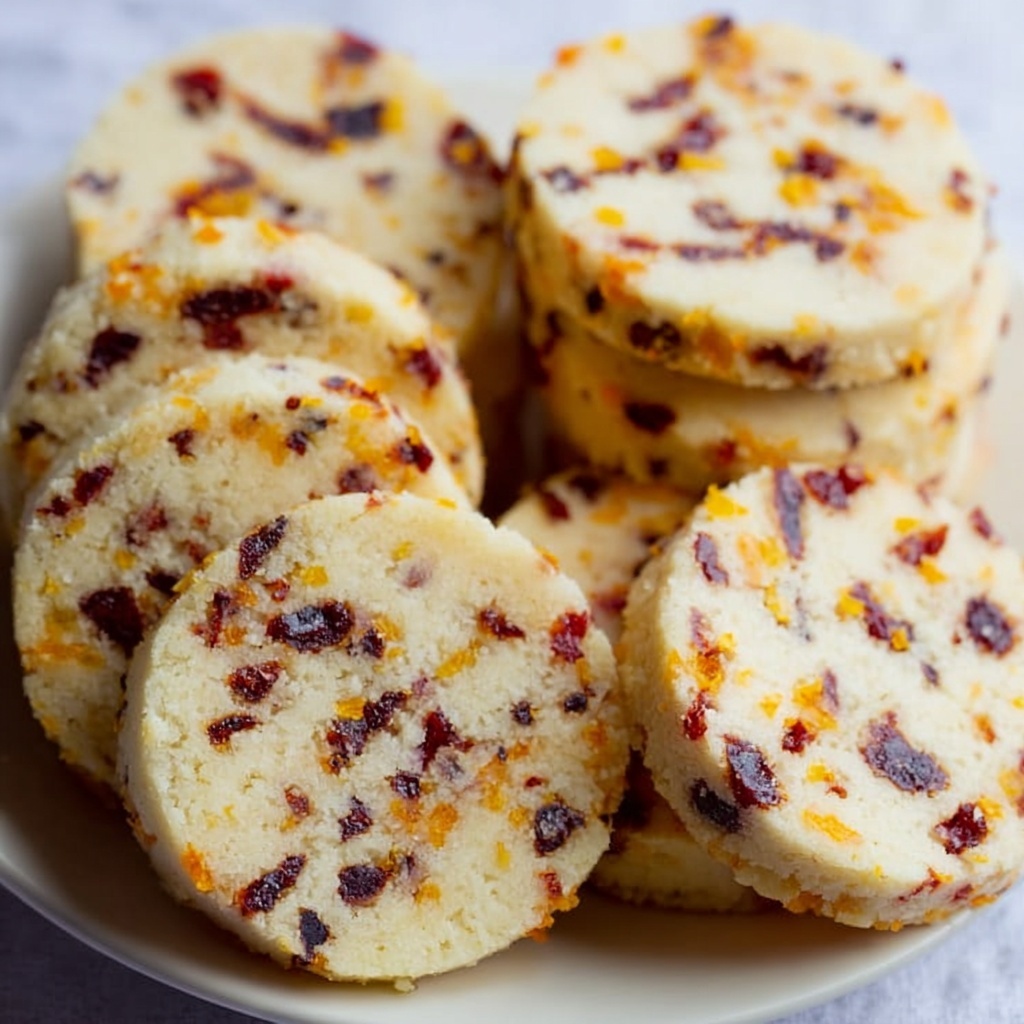 Cranberry Orange Shortbread Cookies Recipe - Recipe Image