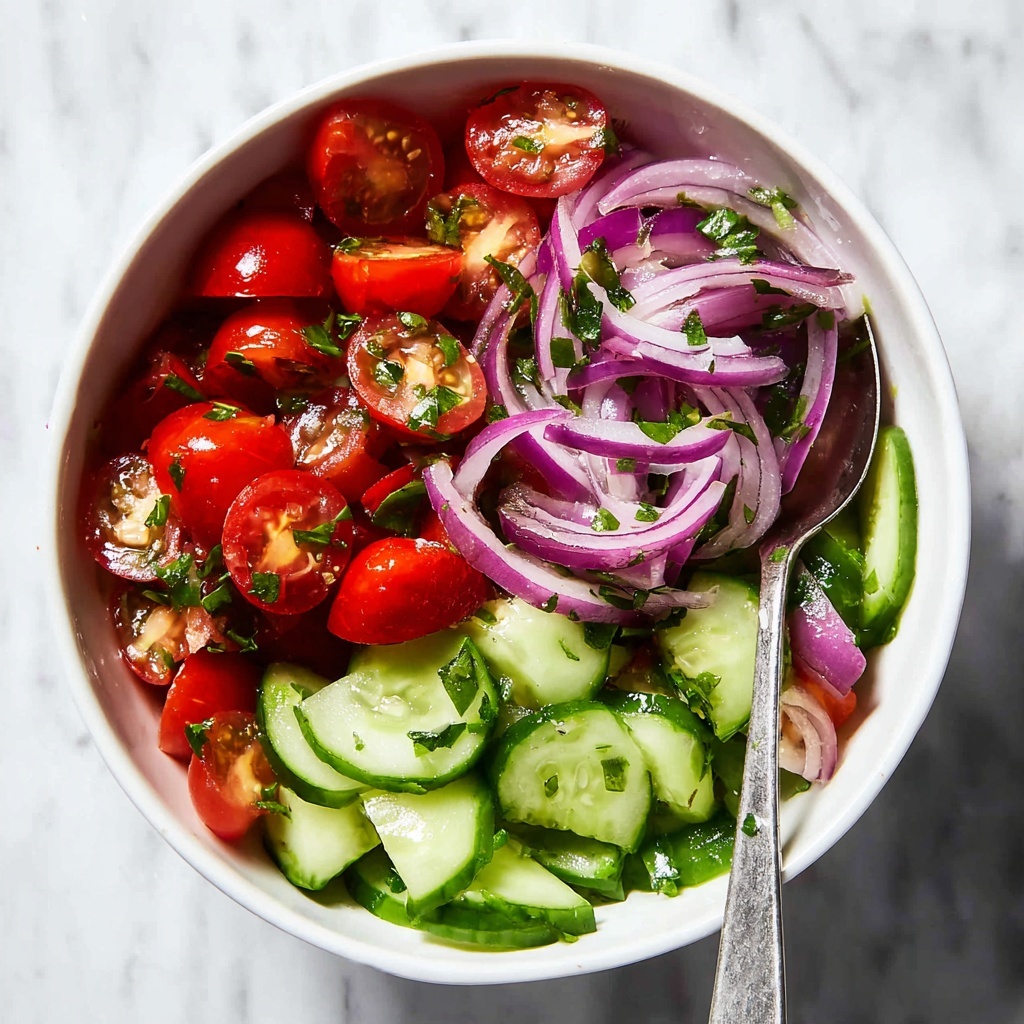 Simple Tomato Cucumber Salad Recipe - Recipe Image