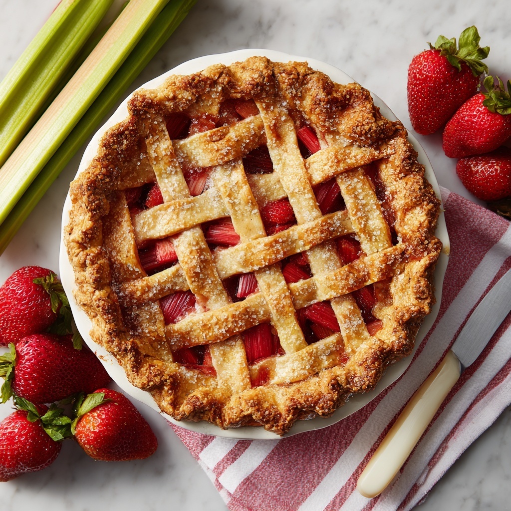 Strawberry Rhubarb Pie Recipe - Recipe Image