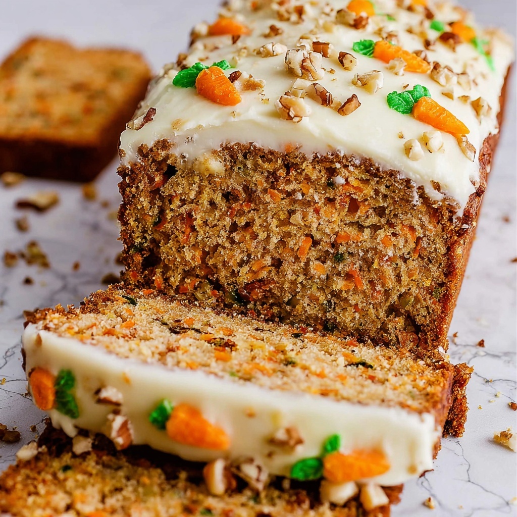 Carrot Loaf Cake with Cream Cheese Frosting Recipe - Recipe Image