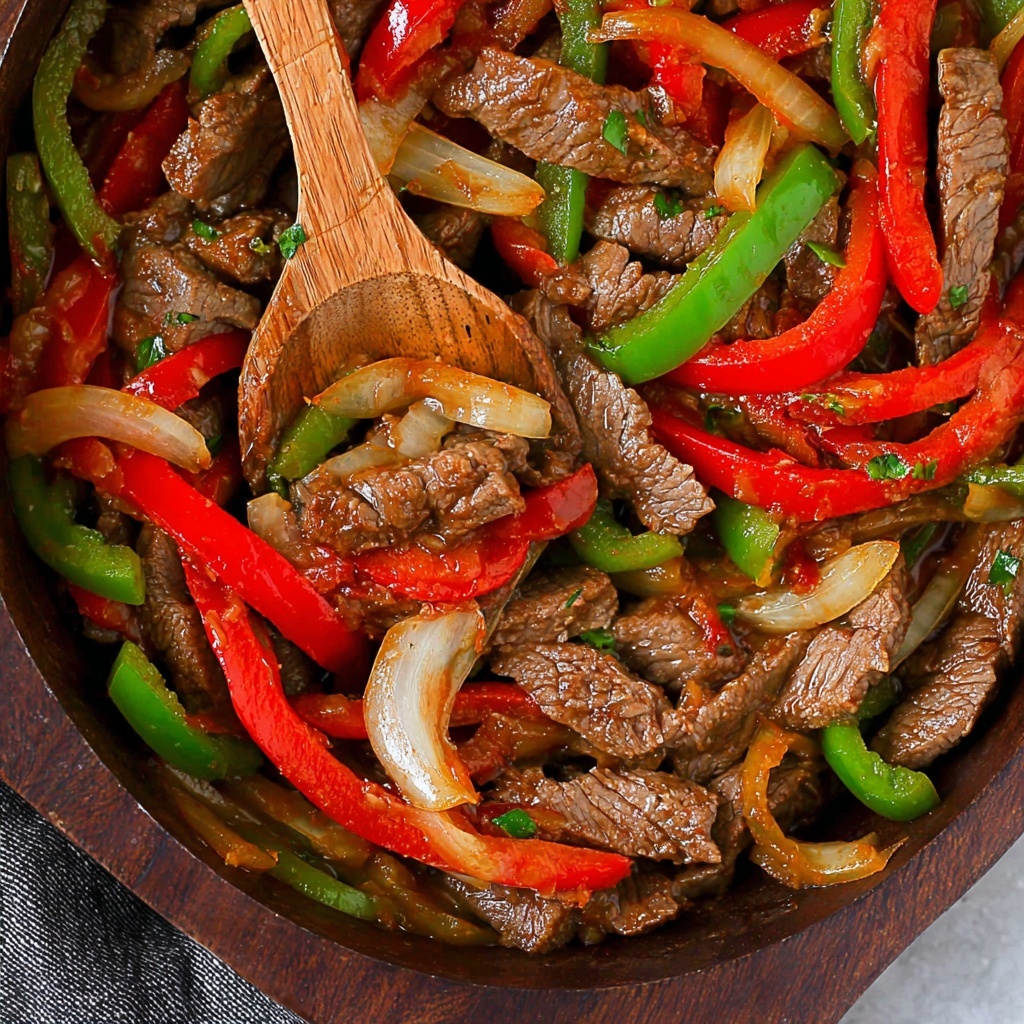 Steak with Peppers and Onions Recipe - Recipe Image
