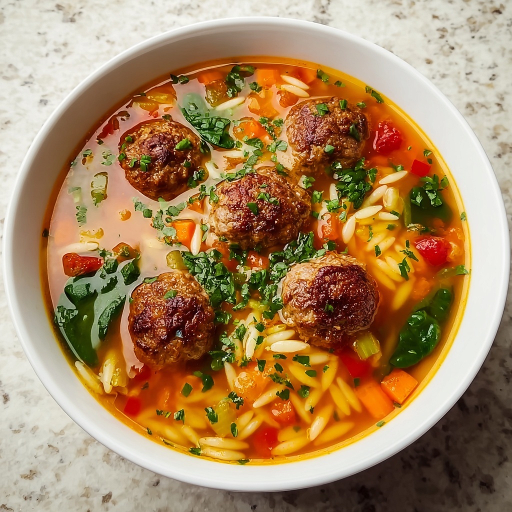Italian Meatball & Orzo Soup Recipe - Recipe Image