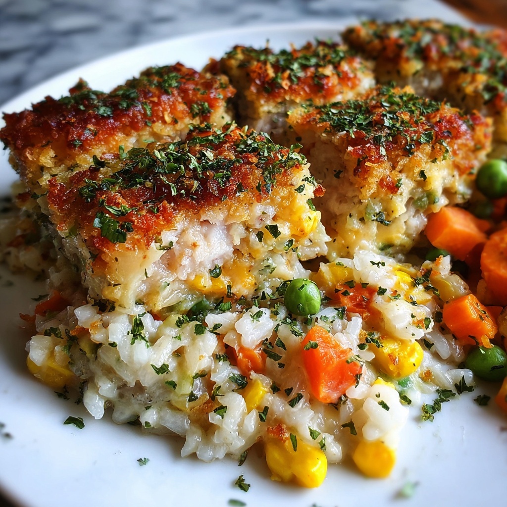 Savory Baked Herb Chicken Casserole Recipe - Recipe Image