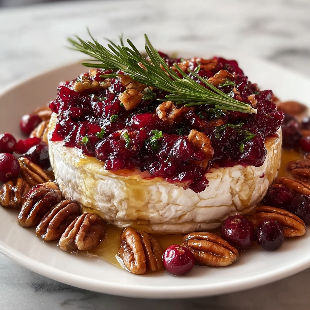 Cranberry Pecan Baked Brie Recipe - Recipe Image