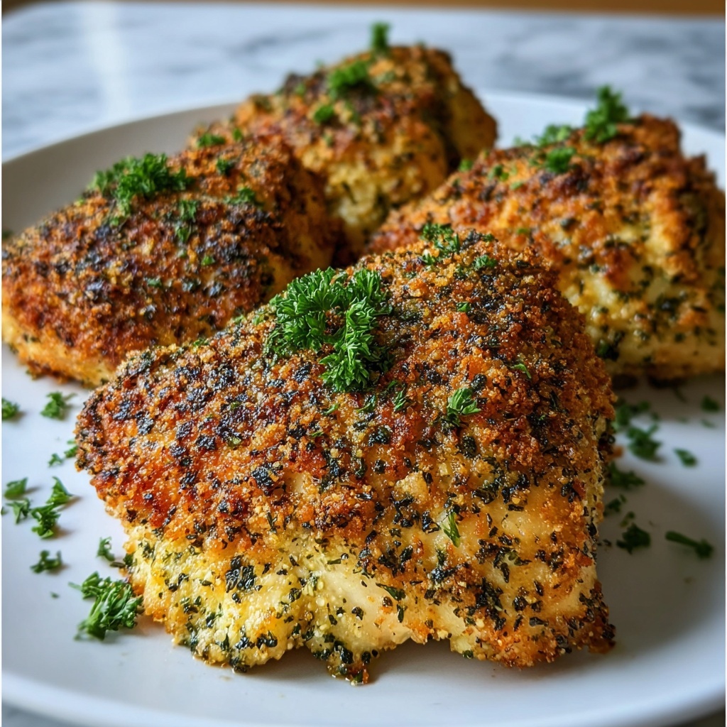 Herb-Crusted Baked Boursin Chicken Recipe - Recipe Image