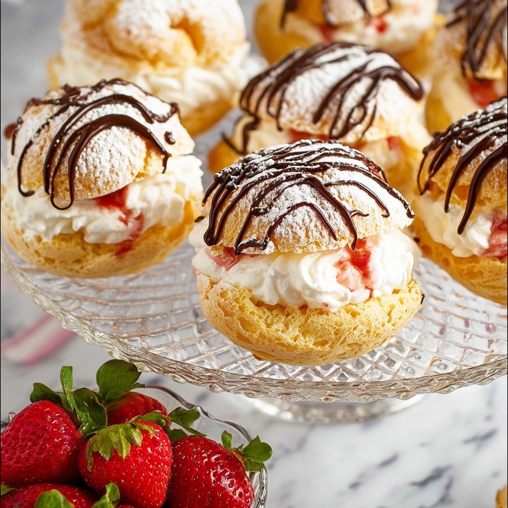 Strawberry Filled Cream Puffs Recipe - Recipe Image