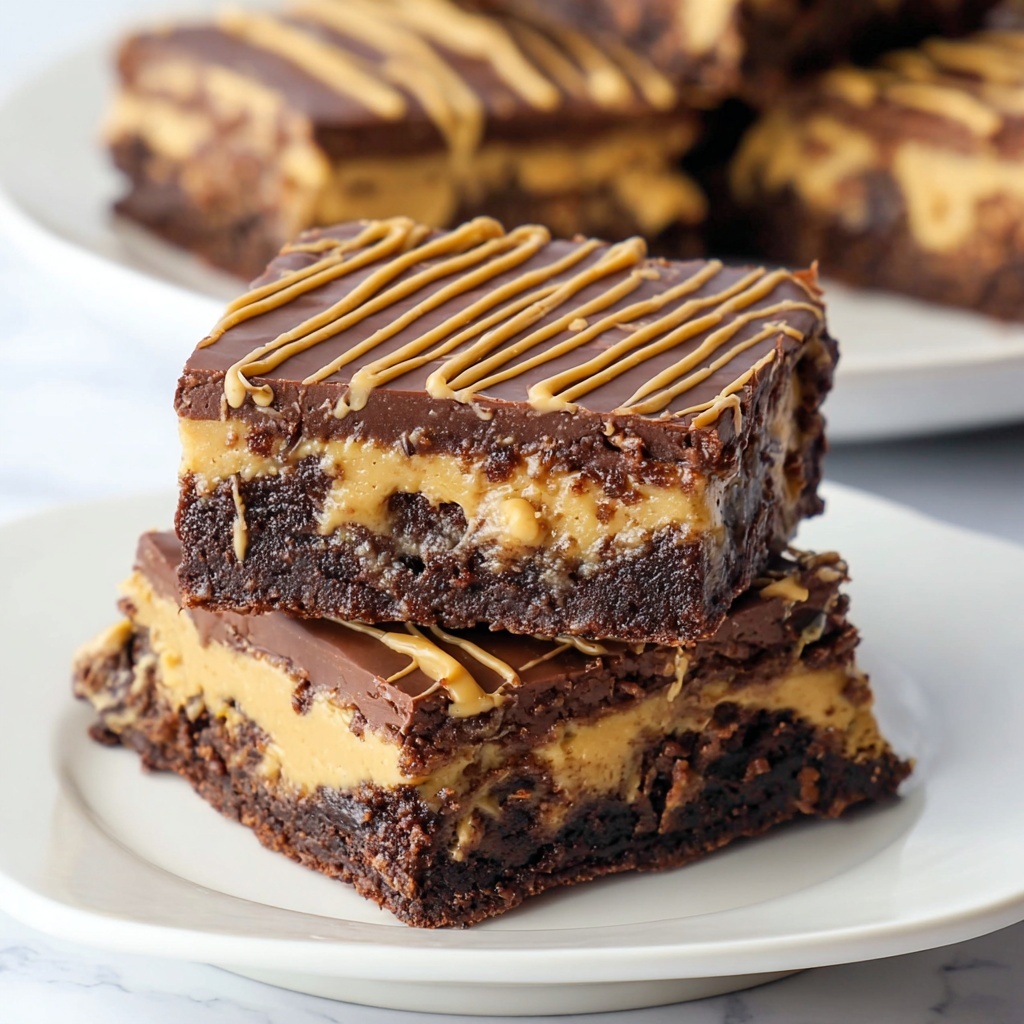 Peanut Butter Stuffed Brownies Recipe - Recipe Image