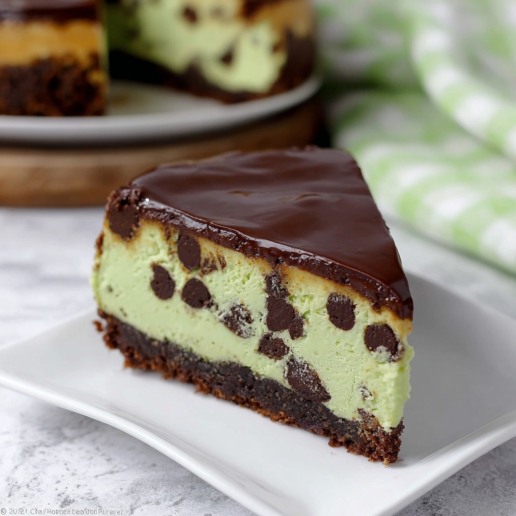 Instant Pot Mint Chocolate Cheesecake Recipe - Recipe Image