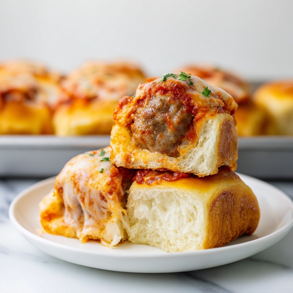 Meatball Sliders with Garlic Butter and Mozzarella Recipe - Recipe Image