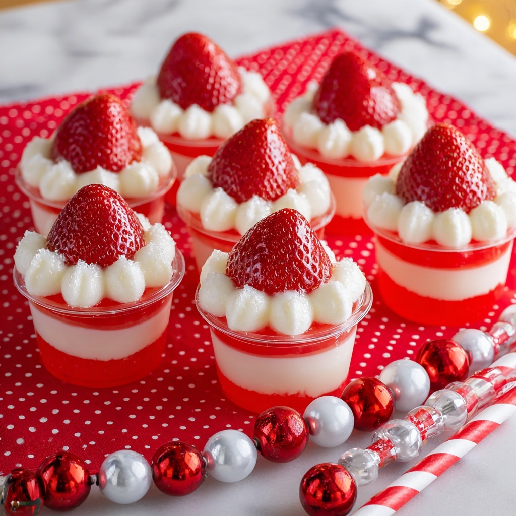 Santa Hat Jello Shots Recipe - Recipe Image