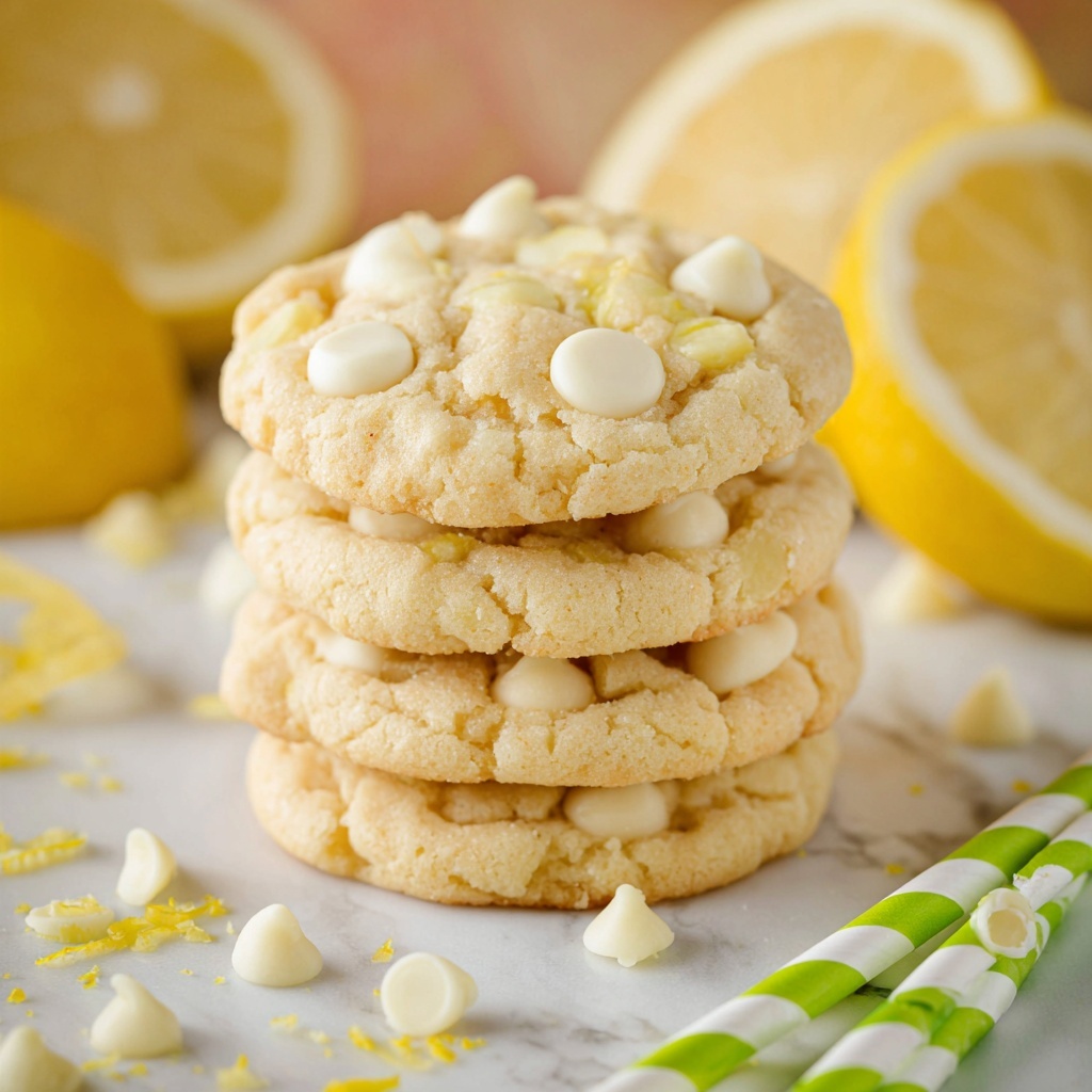 Lemon White Chocolate Cookies Recipe - Recipe Image