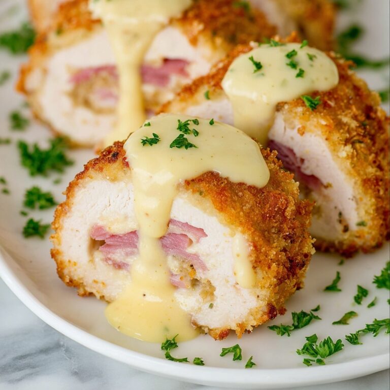 Chicken Cordon Bleu with Dijon Cream Sauce Recipe