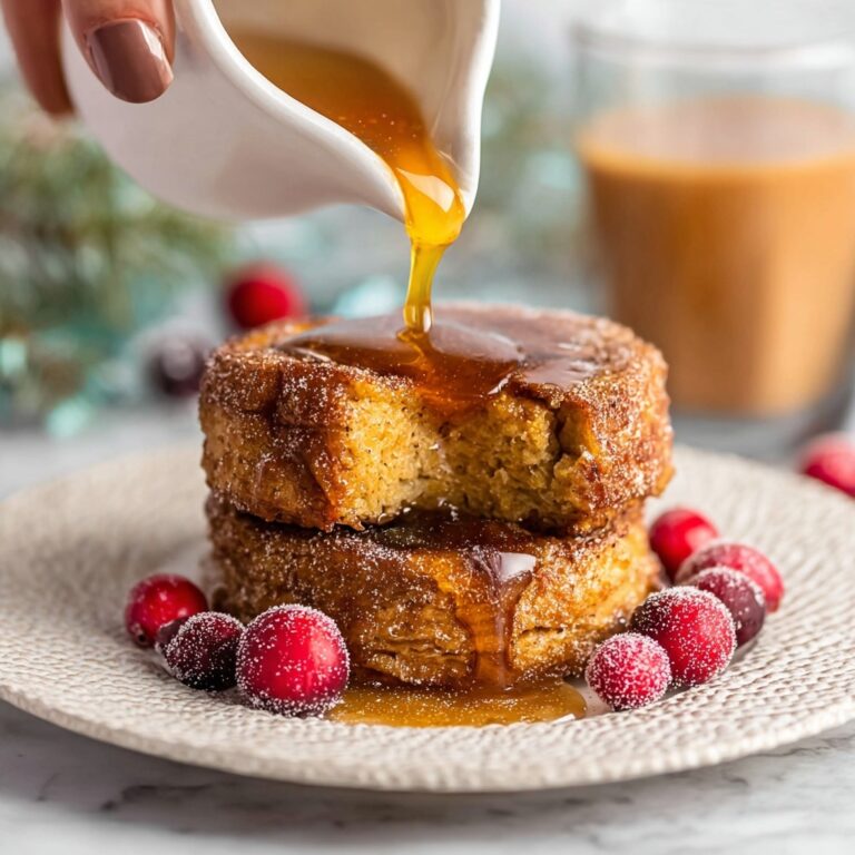 Eggnog French Toast Bake with Caramel and Maple Syrup Recipe