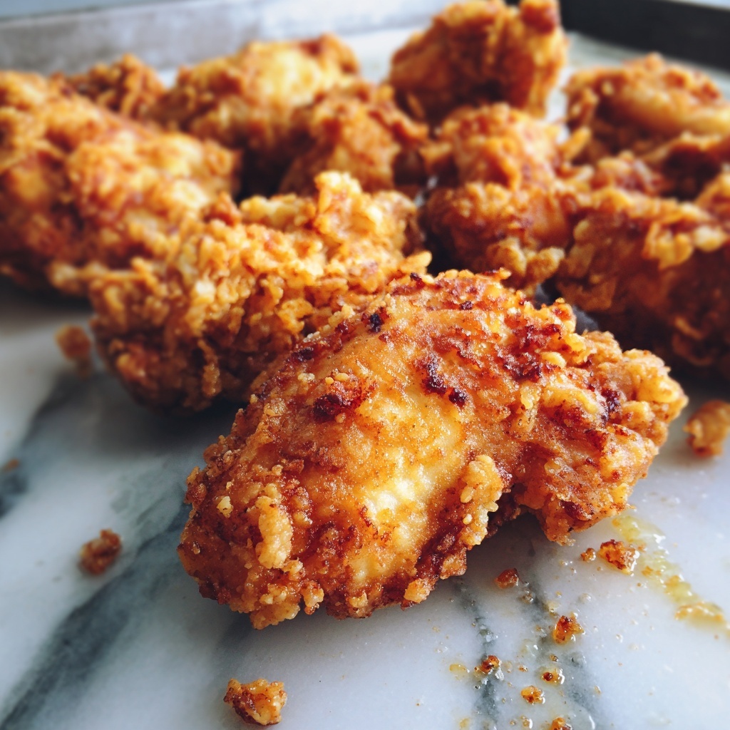 Garlic Parmesan Crispy Oven Fried Chicken Recipe - Recipe Image