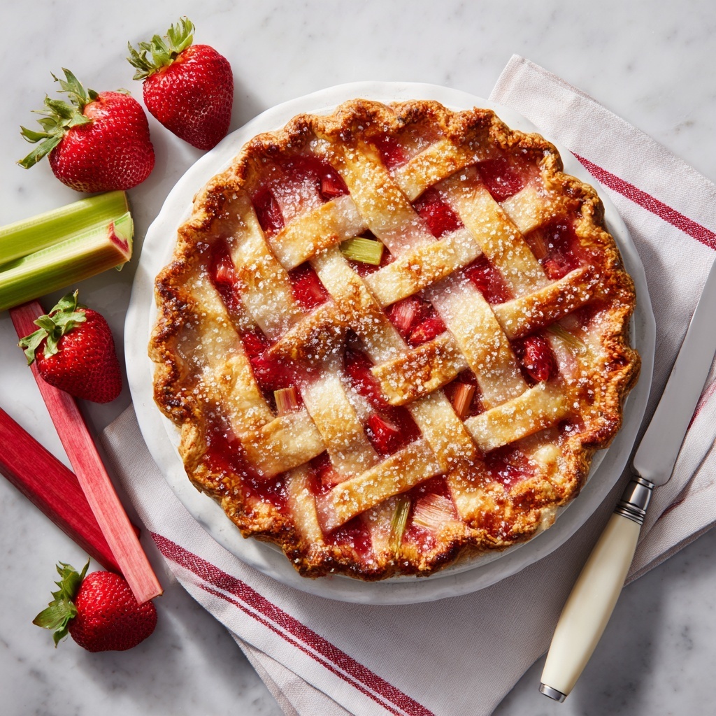 Strawberry Rhubarb Pie Recipe - Recipe Image