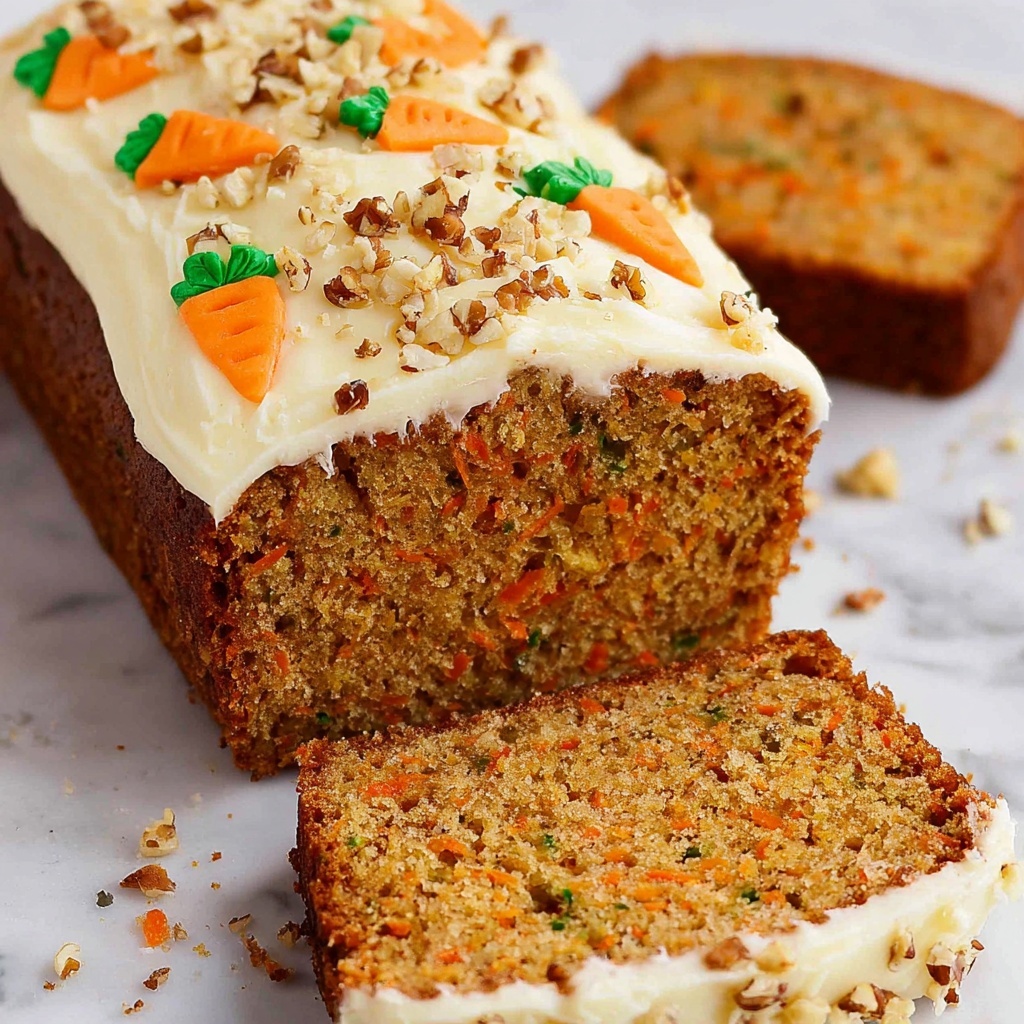 Carrot Loaf Cake with Cream Cheese Frosting Recipe - Recipe Image