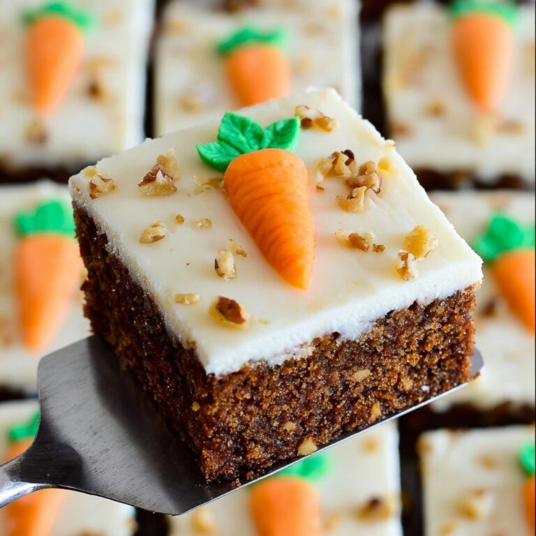 Carrot Sheet Cake with Cream Cheese Frosting and Pecans Recipe