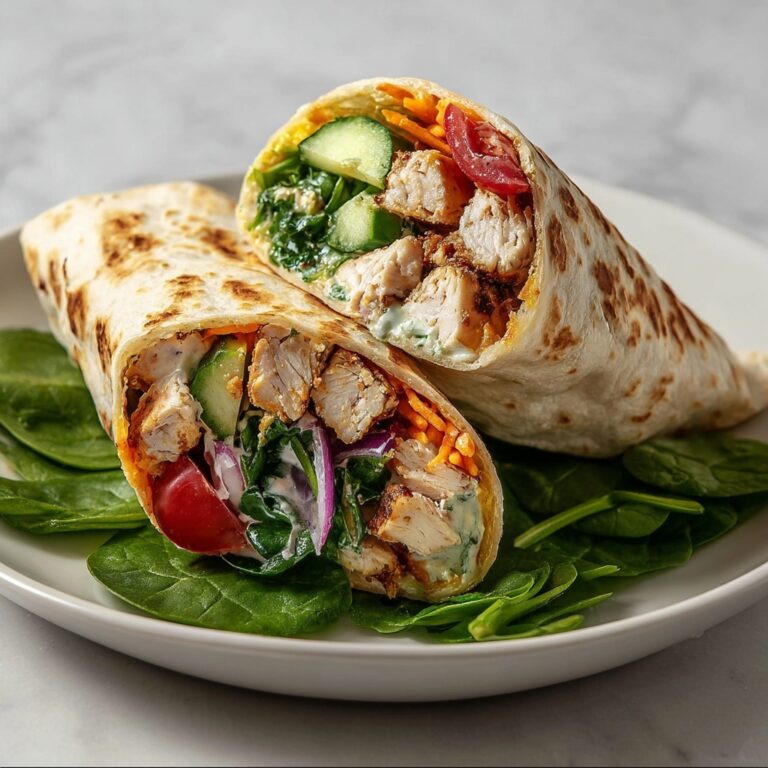 Healthy Chicken Wrap with Greek Yogurt Dill Dressing Recipe
